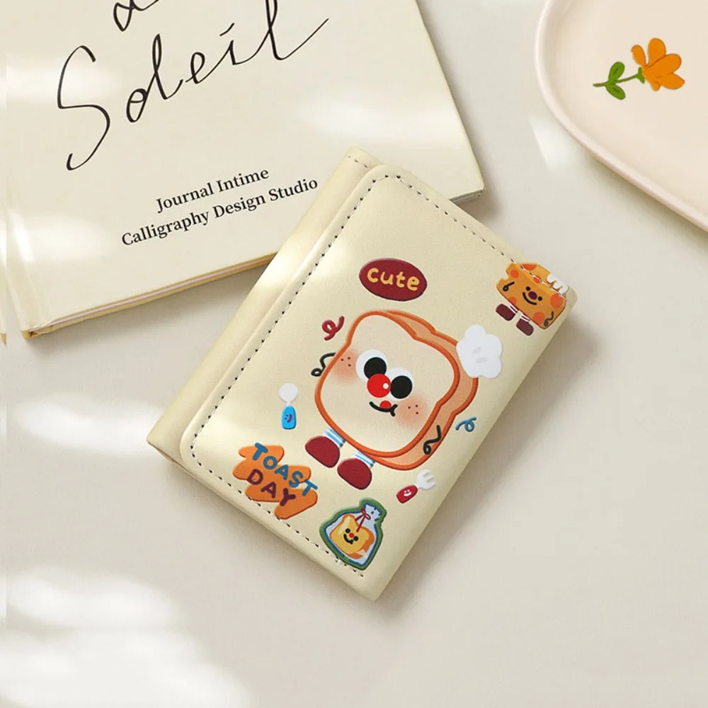 

Fashion Cartoon Prints Women Wallet Trifold Multi-slots Coin Purse Portable PU Leather Small Wallet