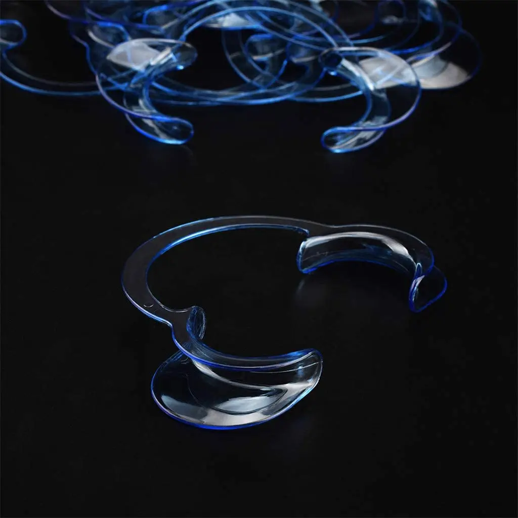 10 قطع من فتاحة ضام الخد البلاستيكية للأسنان على شكل حرف C