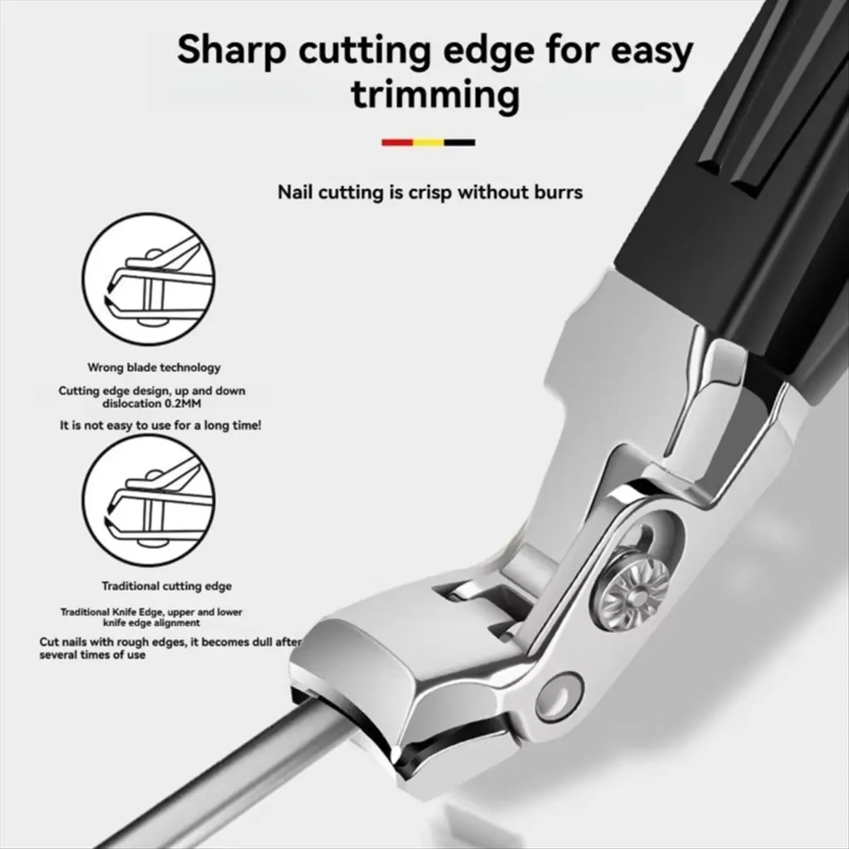 【~ NEW B63C】Orthoclip ToeNail Clippers Wide Jaw Thick Toenail Clippers Double Configuration of Oblique and Flat Mouth Splash-Pro