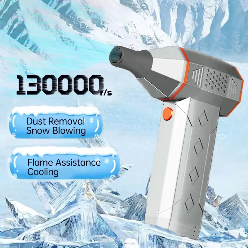 

Mini Powerful Hair Dryer 130000 RPM Turbojet Fan Brushless Motor High-Speed Air Duct Fan Cleaning Tool Powerful Dustowing Dryer