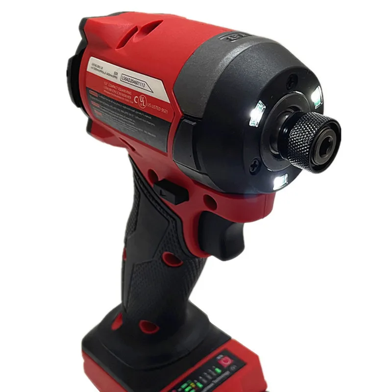 Brushless Electric Screwdriver 1/4 Inch Hex Cordless Driver 5 Gears Impact Drill Repair Power Tool Fit For Milwaukee 18V Battery