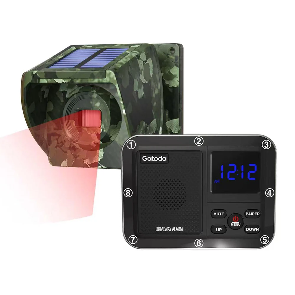 

DB Outdoor Solar PIR Motion Sensor Alarm 800M Long Range Weatherproof Farm Home Security Burglar System