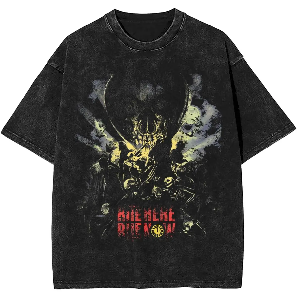 

Retro Rite Here Rite Now Ghost Band Movie T Shirt Outfit Loose Tees for Men Women 100% Cotton T-shirt Clothing