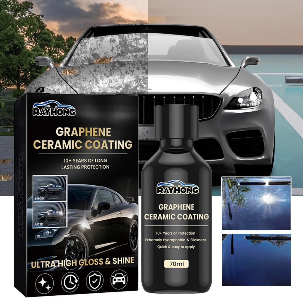 

70ml Nano Ceramic Coating Graphene Advanced Technology Super Hydrophobic Maintenance Liquid UV Glow Hydrophobic Paint Protection