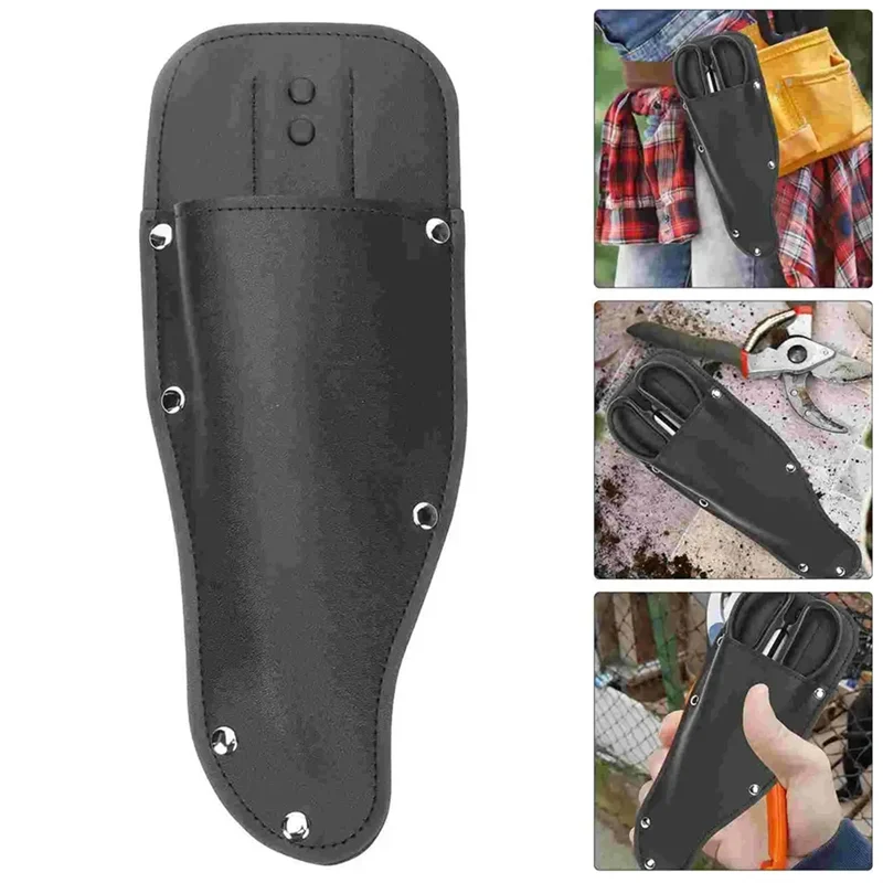 A84E-PU Lederen Tuin Schaar Houder Zware Taille Gereedschapstasje Voor Snoeischaar Snoeischaar Met Riemlus Voor Outdoor