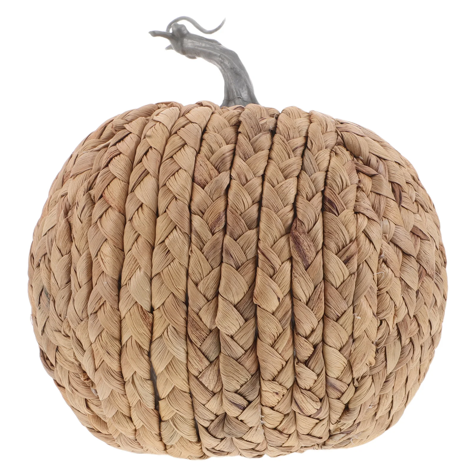 

Woven Pumpkin Decor Handmade Seagrass Artificial Fall Ornaments Thanksgiving Centerpiece Boho Harvest Farmhouse Mantel