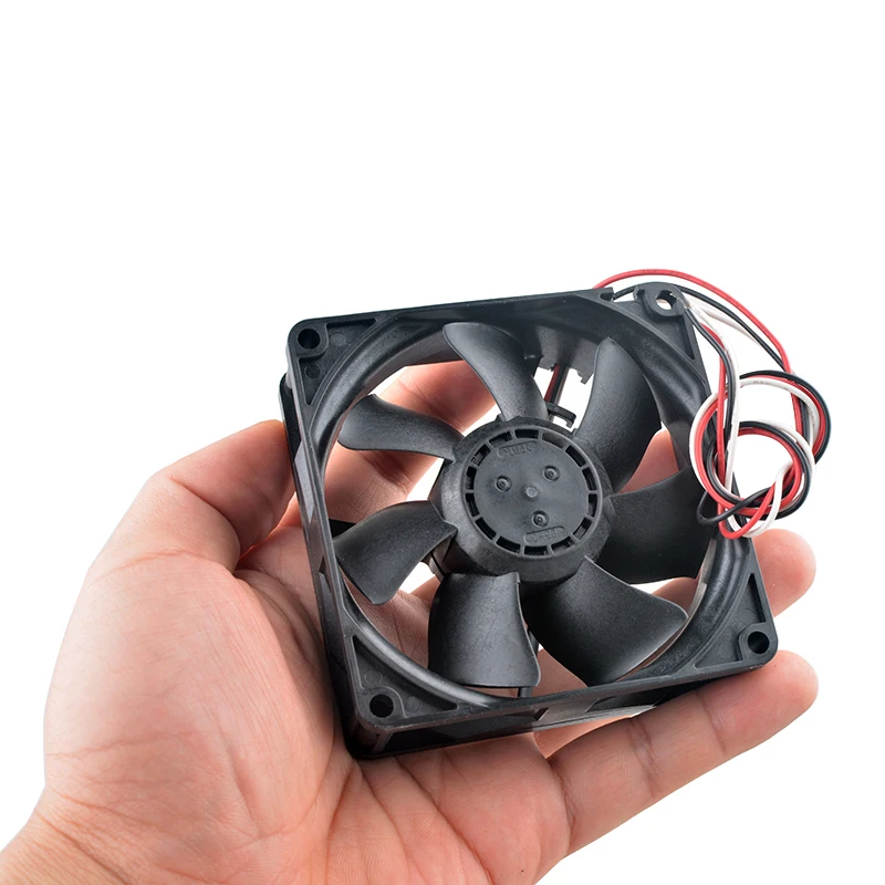 08025SS-12N-AT 8 سنتيمتر 80 مللي متر مروحة 80x80x25 مللي متر DC12V 0.21A 3-pin مروحة التدفق المحوري مروحة التبريد للتبديل إمدادات الطاقة