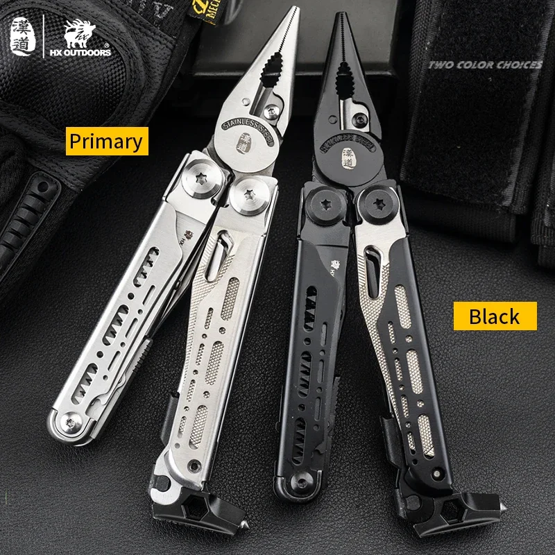 

Hx Outdoors Camping Multifuncional Multi Knife Tools Folding Tactical Plier Fishing Pocket EDC Survival Multitool Scissors 7Cr13