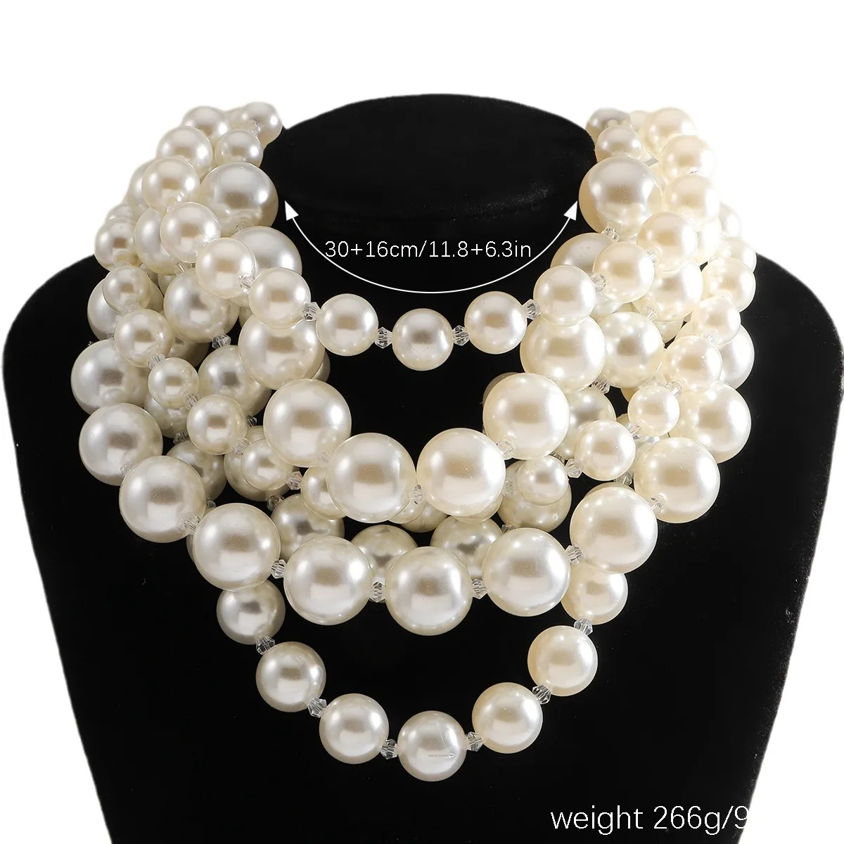 2024 New ZAA Multilayered Imitation Pearl Necklace,,Fashion Layered Beaded Necklace-Perfect Banquet Party Jewelry for Women