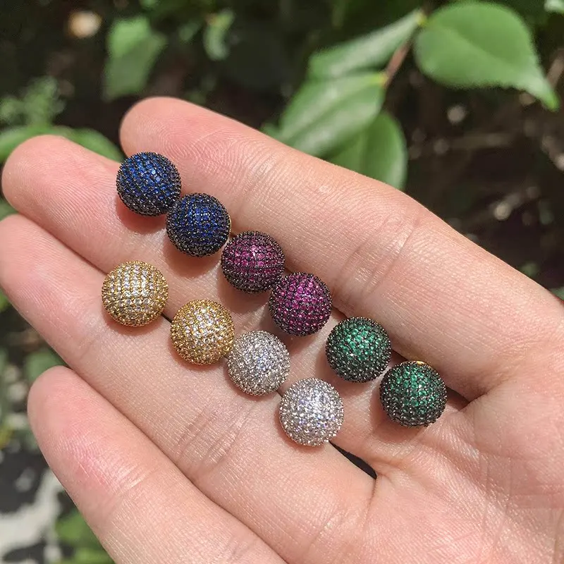 

Trendy European and American fashion micro-inlaid earrings