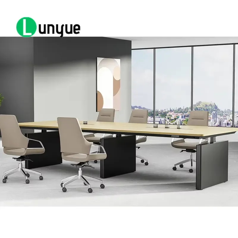 Luxury Wooden Modular Conference Table Expandable Large Office Desk High End Meeting Room Furniture for Business