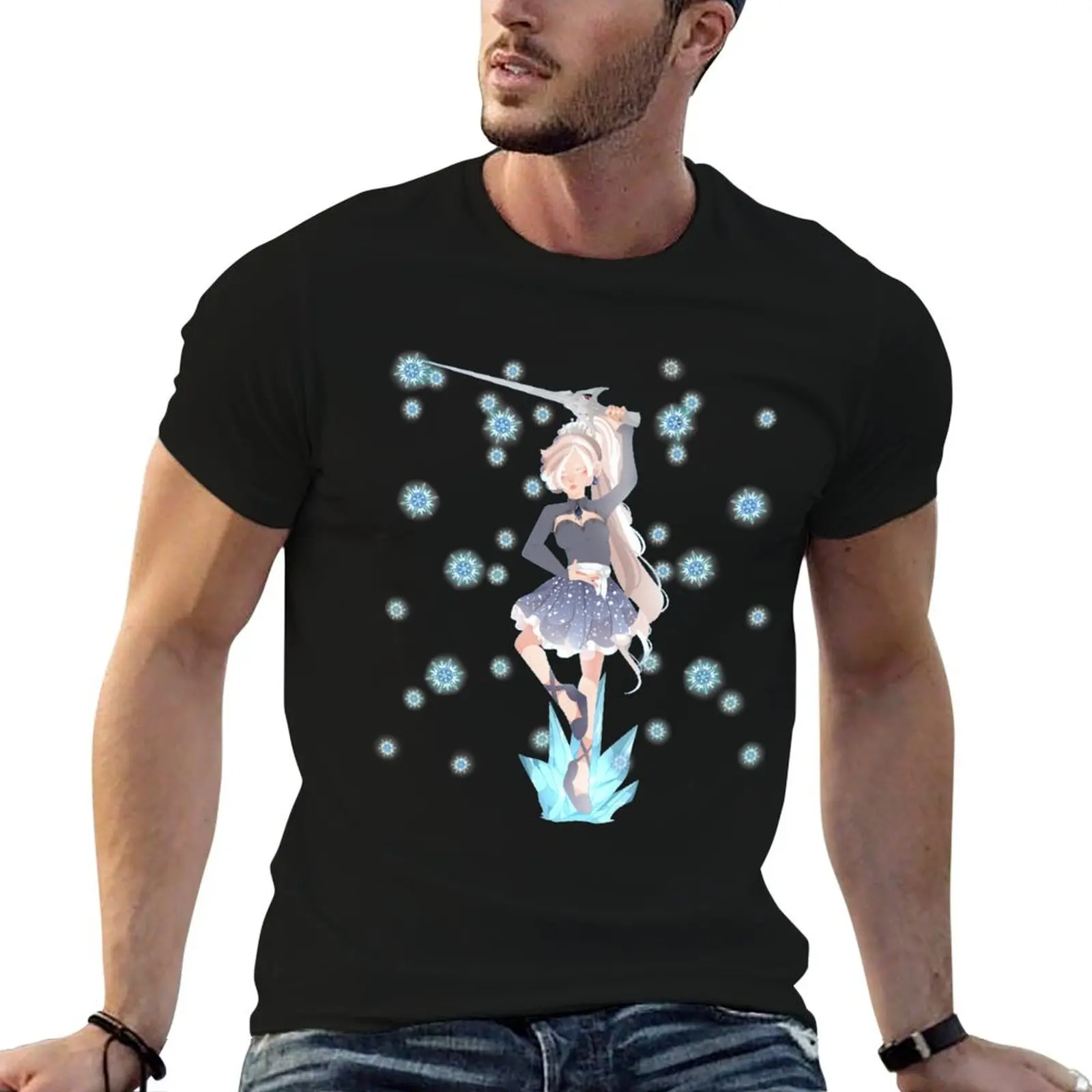 Weiss Schnee T-Shirt anime figures essential t shirt heavyweights mens tall t shirts