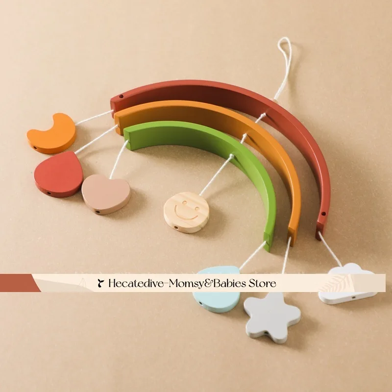 

【Must Have】Baby Rattles & Mobiles Curved Rainbow Crib Mobile newborn sets mini decorations 0-12months unique toys baby things