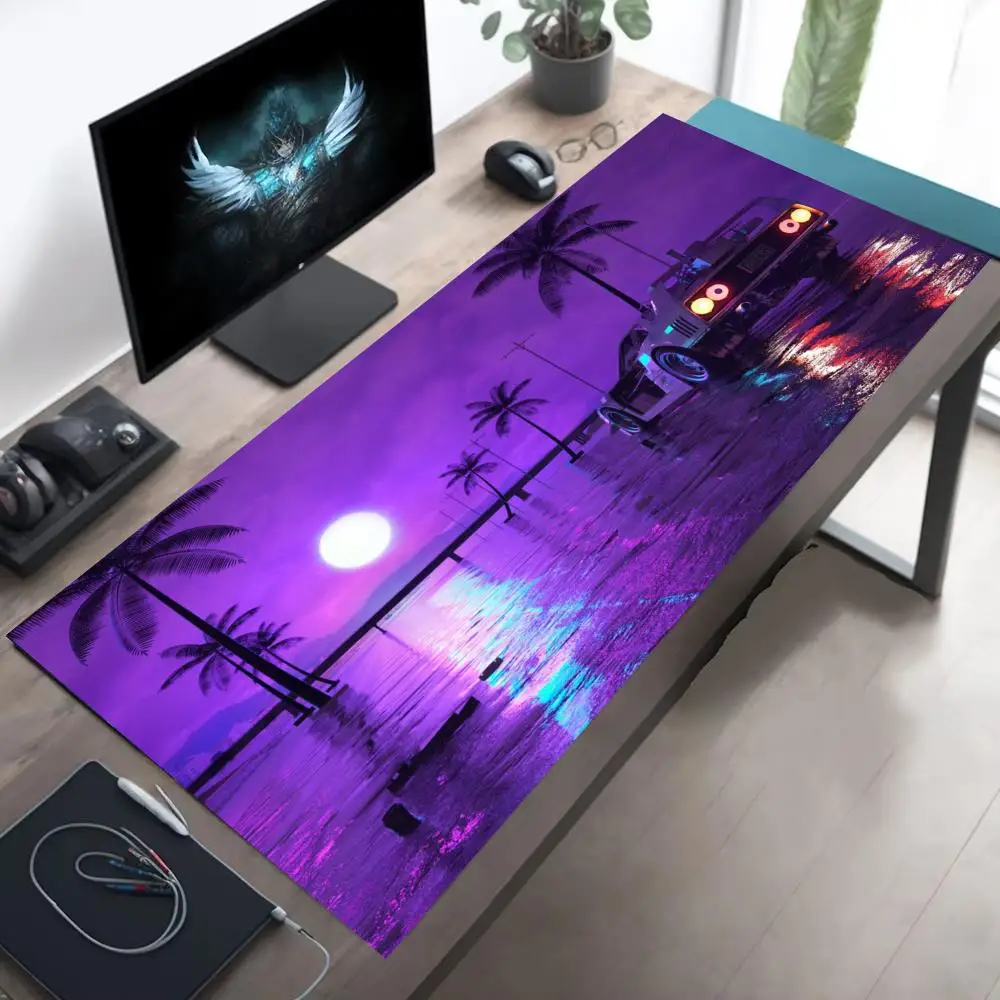 

Purple sports car mouse pad Accessories Office Mousepad Anime Computer Table Mat Large Mats Pads