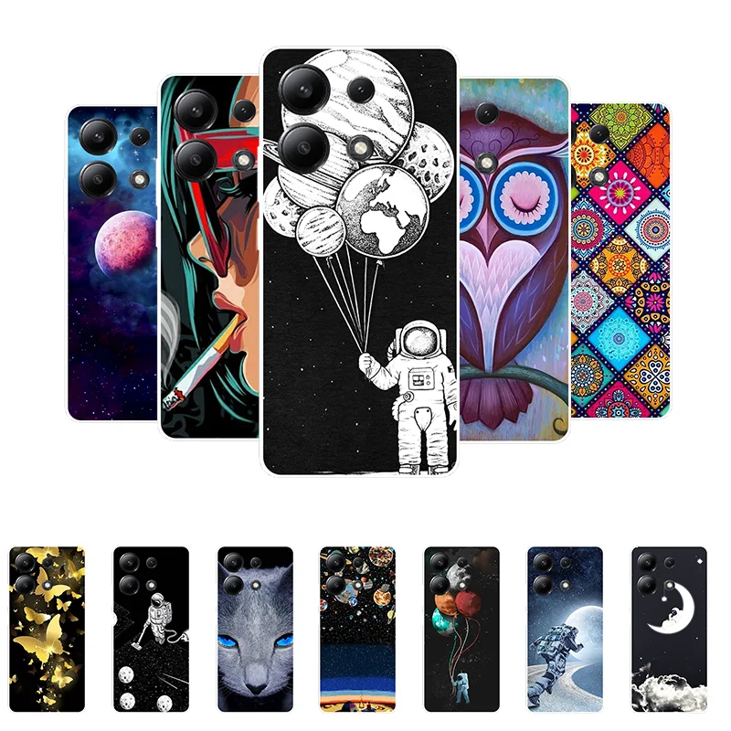 

For Redmi Note 13 Pro 4G Case Cover Redmi Note 13 Funda Astronaut Soft Silicone Back Cover Case for Xiaomi Redmi Note 13 Pro 4G