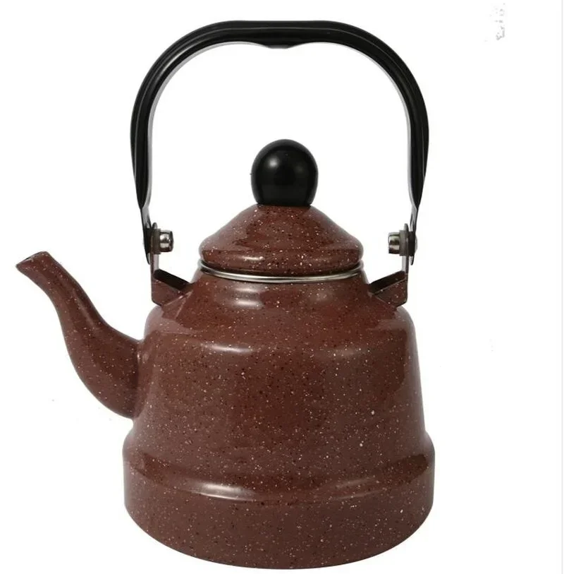 

1.1L Vintage Thicken Enamel Coffee Pot with Handle Tea Kettle Induction Cooker Gas Stove Universal Water Teapot Kitchen Tools
