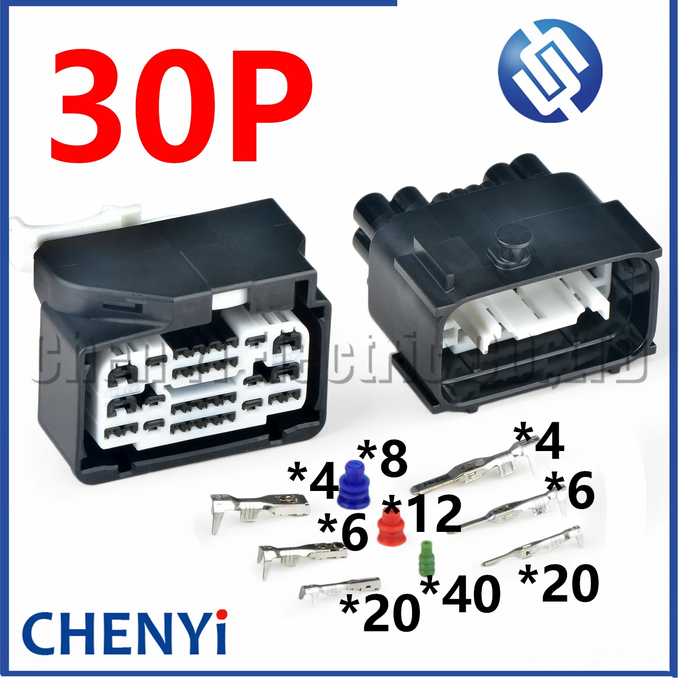 30 Pin Automotive waterproof connector Engine gearbox Computer board Front bumper Wire Harness plug 6189-8168