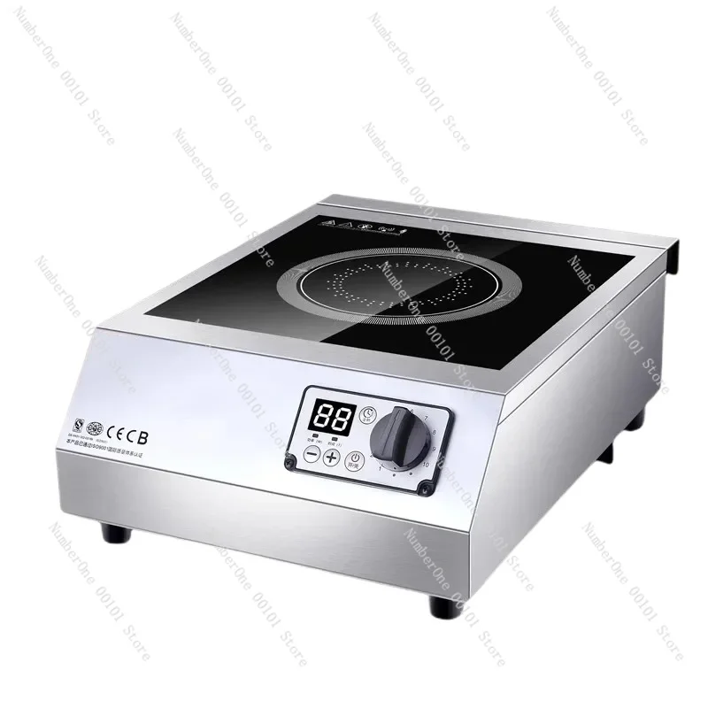 Commercial Induction Cooker Canteen Restaurant Stir-Fry Oven 5kw High-Power Braised Meat Boiling Water Soup Stove