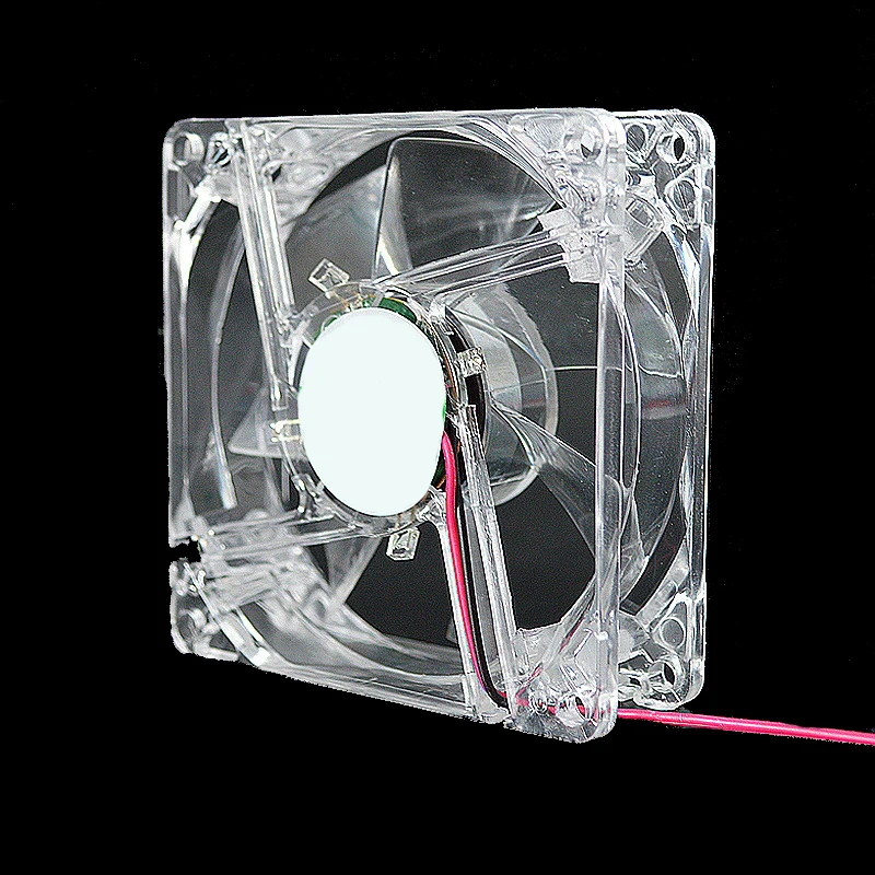 Transparent 4010 DC 5 V 12 V 24 V Kühlung Abluftventilator 40 x 40 x 10 mm Öllager 2-polige Kühlerlüfter LED-Licht für 3D-Druck B6