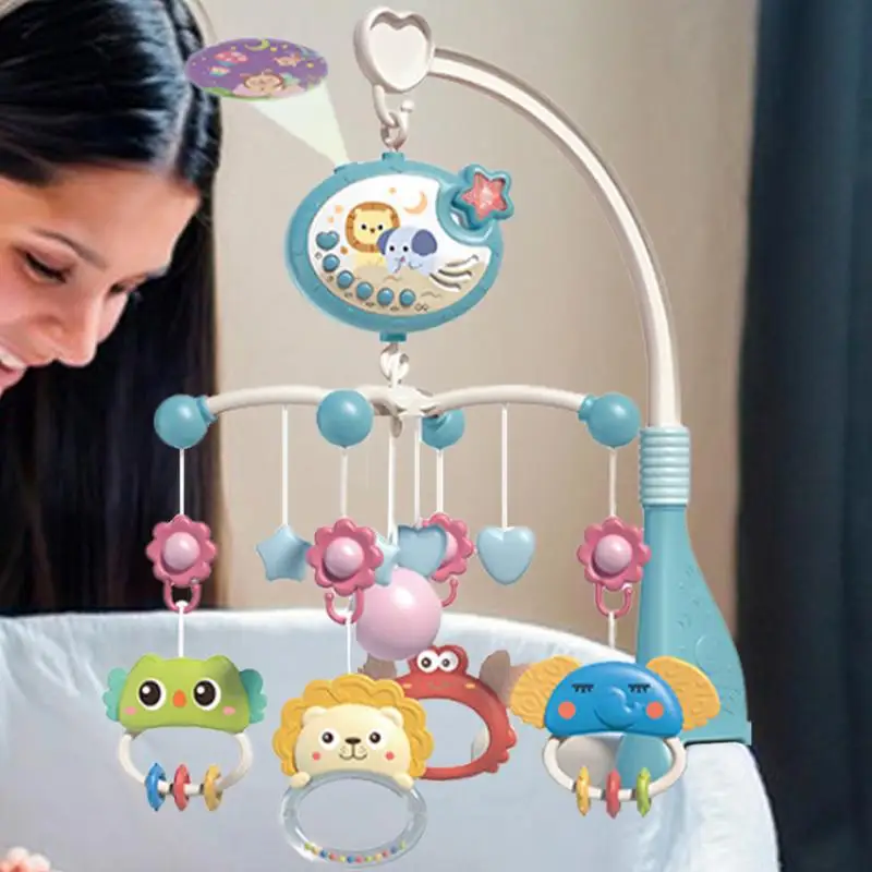 Cloche de lit mobile CPull pour bébé, support de hochet, télécommande éloignée, jouets pour bébés filles et garçons, 0-3 ans