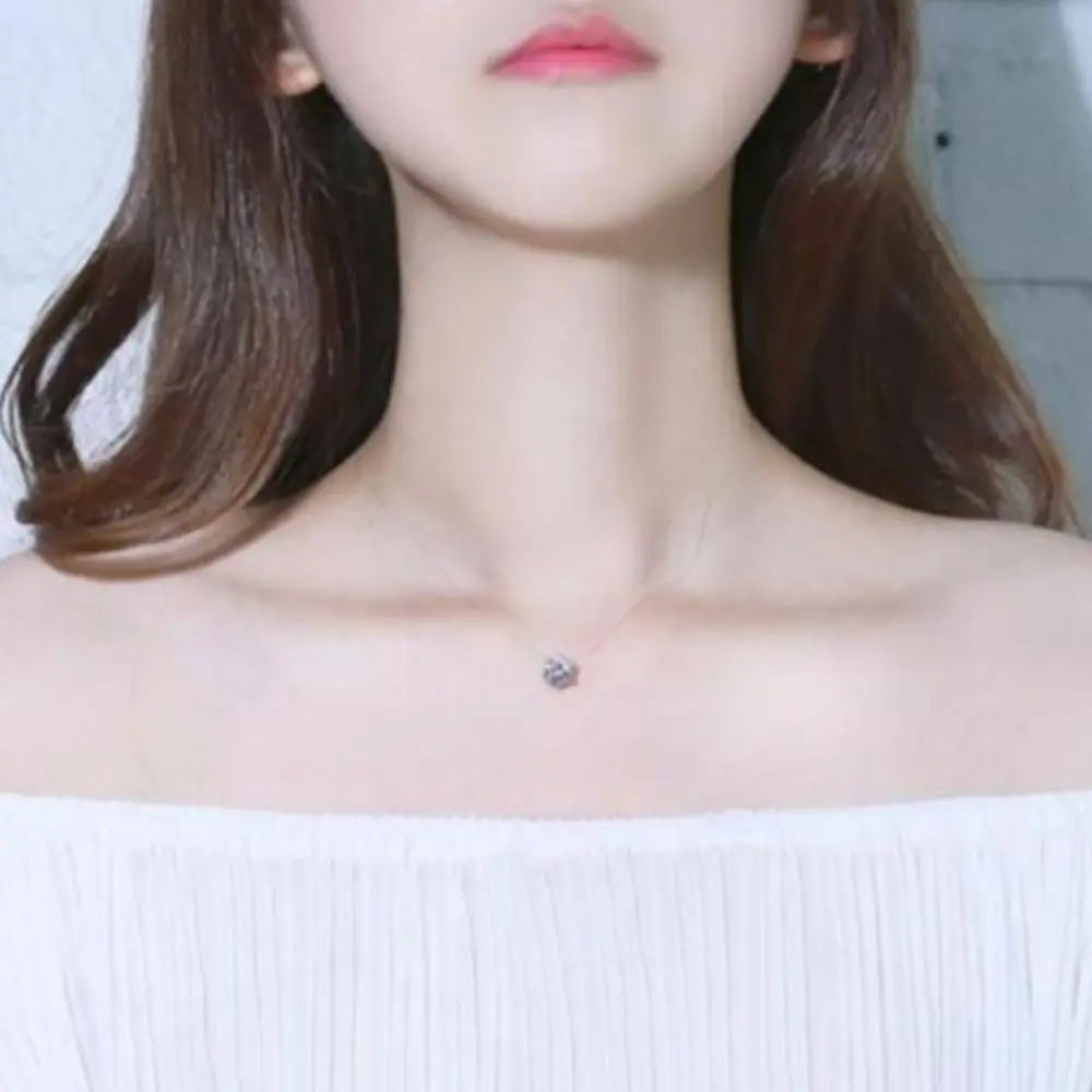 Fishline Fashion Fishing Line Zircon Transparent Collar Jewelry Pendant Necklace Choker