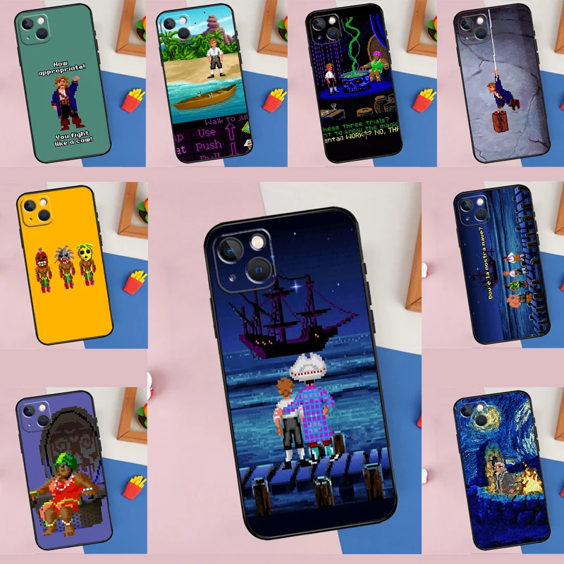 Monkey Island Print Phone Case For iPhone 11 12 13 14 15 16 Pro Max 12 13 Mini X XR XS MAX Plus Cover