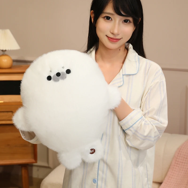 Kawaii Cotton Candy Chubby Seal Hand Warmer Plush