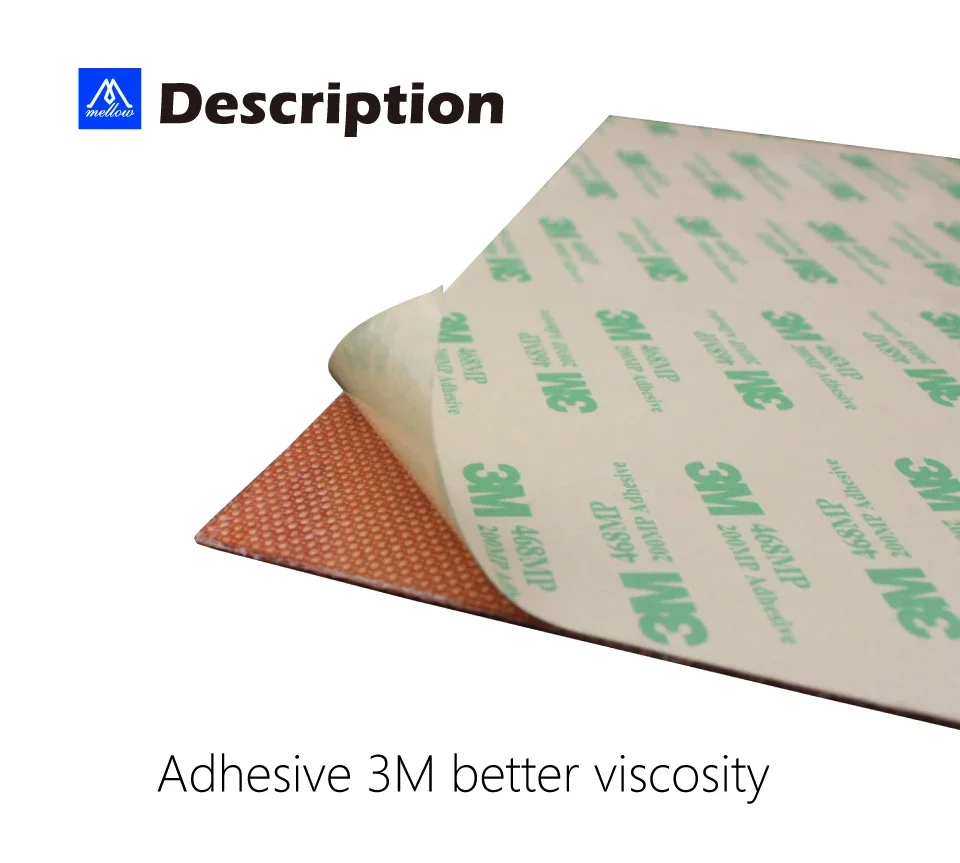 Mellow Top VZ235 Flexible 220 x 220 mm Silikon-Heizung 150 °C Safeguard 110 V 220 V beheizte Bettbauplatte für VzBoT 235 3D-Drucker – Detail 5