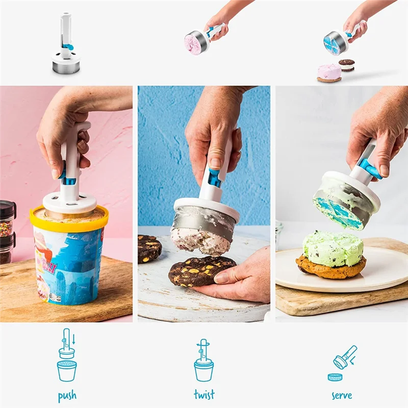 

【Coupon!】Easy Release Ice-Cream Sandwich Maker Tool Scoops Cookie Burger Dessert For Kitchen Shop