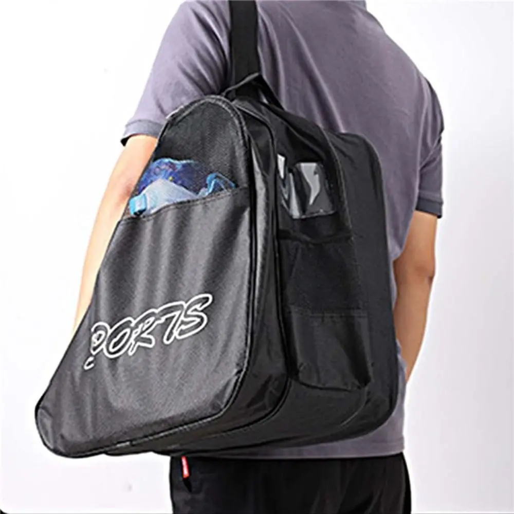 Large Capacity Roller Skates Bag Breathable 3 Layers Ice Skating Bag Carry Bag Multi-Function Skating Shoes Case Boys Girls