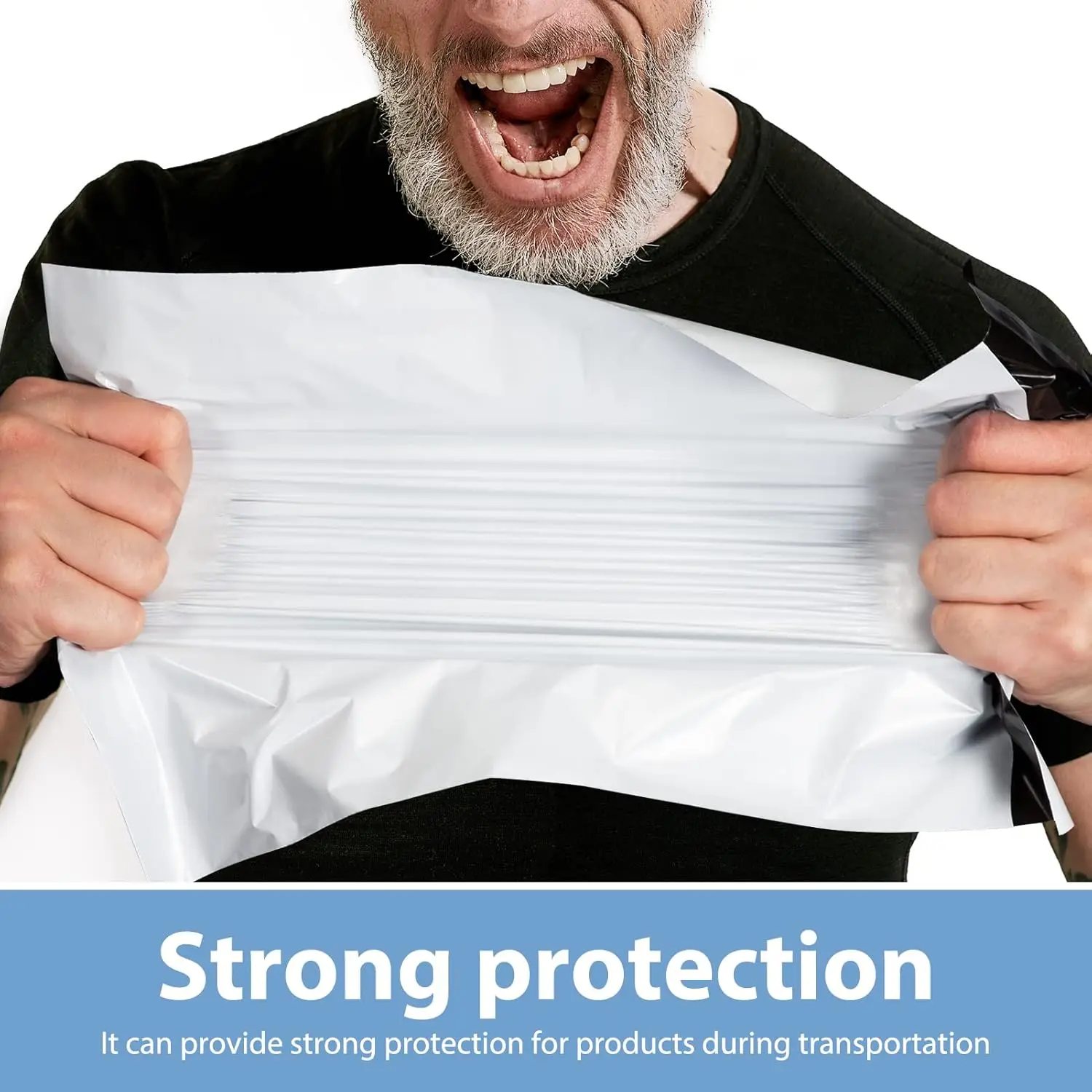 Sacs en Poly blanc robustes, enveloppes d'expédition adhésives fortes, auto-scellantes, étanches, anti-déchirure, emballage de courrier en Poly