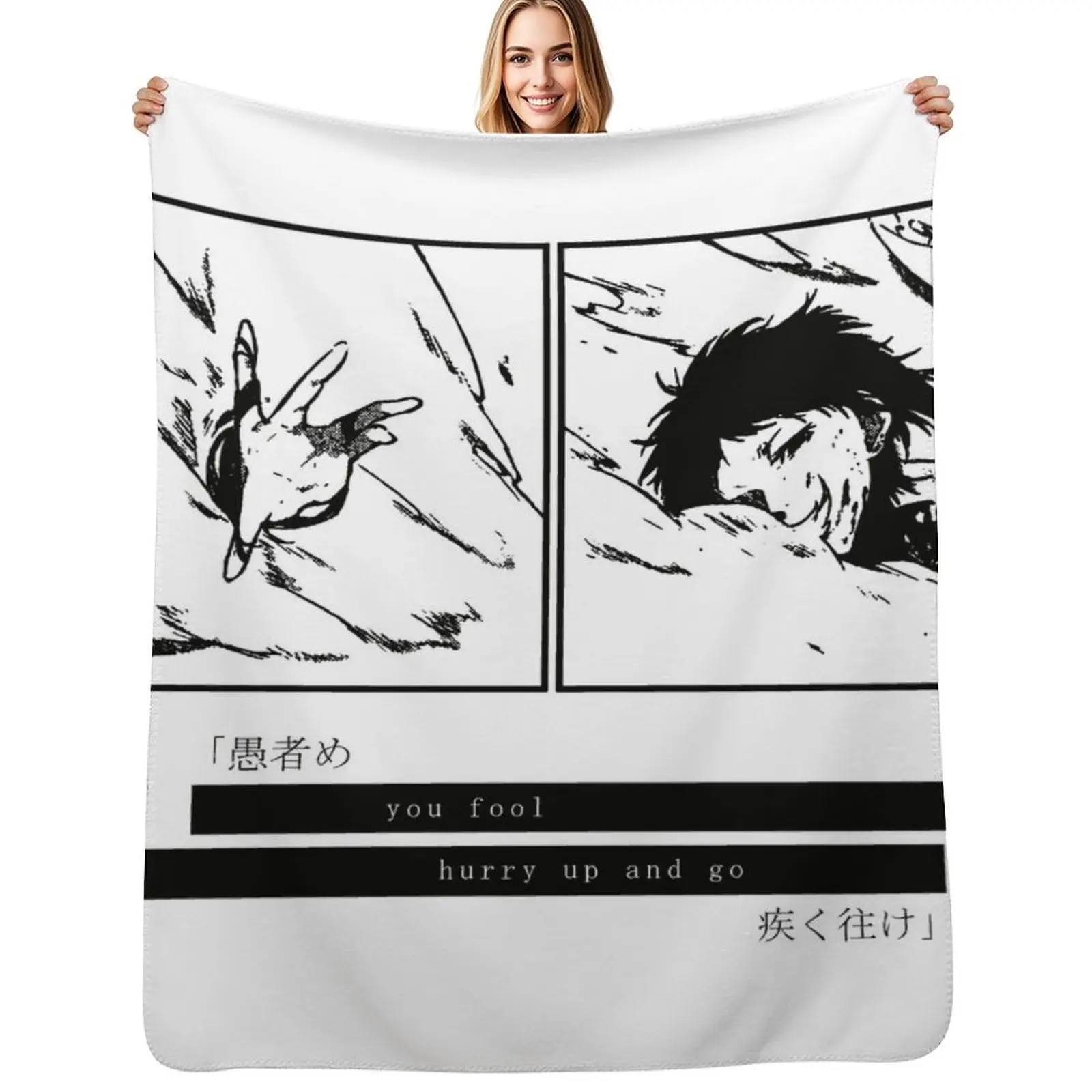 Shin Soukoku Throw Blanket Warm Flannel Blanket for Couch Chair Bedroom