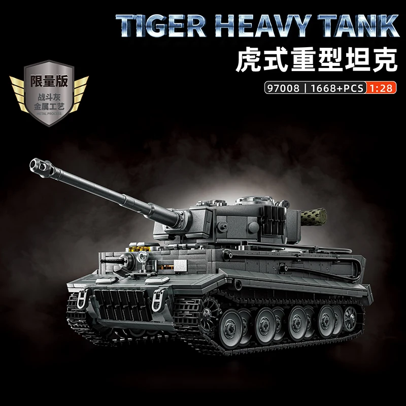 

Military Armored Car Building Blocks Model Tiger Heavy Tank Bricks Toys Collection Ornaments Boys Adult Creative Toys