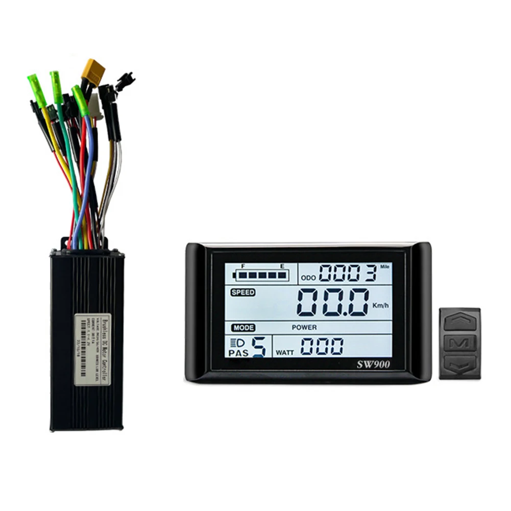 

High Performance 30A 1000W Sine Wave Controller + SW900 Display for Ebike and Electric Scooter Easy Integration with Motors