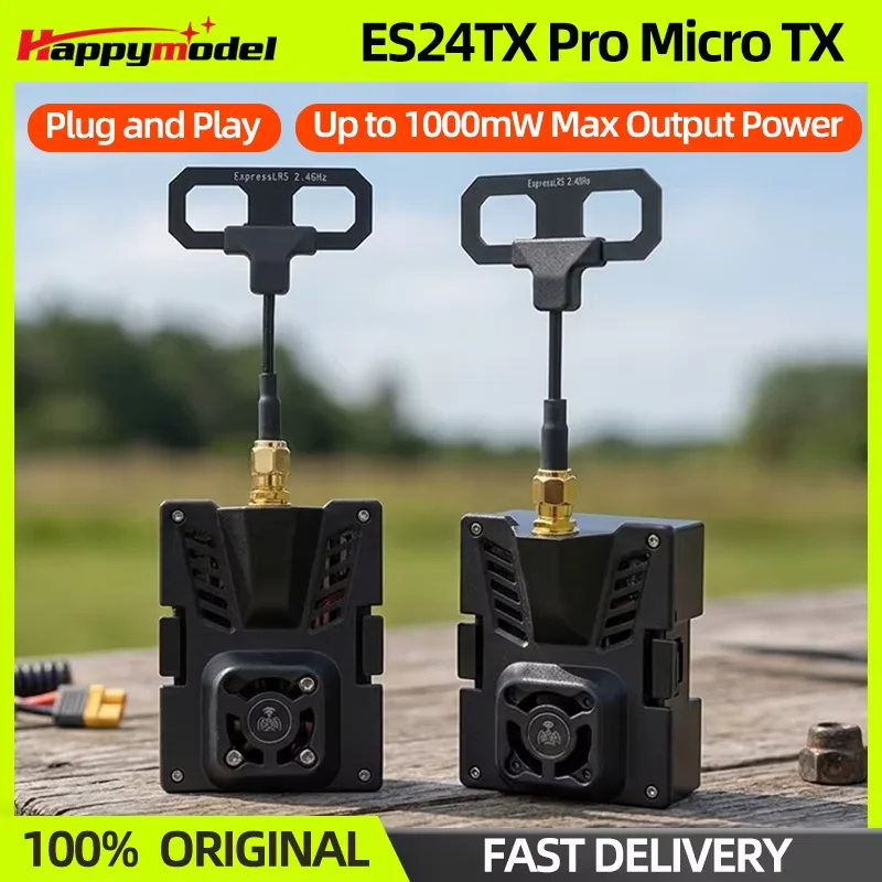 HappyModel ES24TX Pro 1000mW 2.4G ELRS​ Micro TX Module with Cooling Fan RGB LED Module for RC Airplane FPV Drone