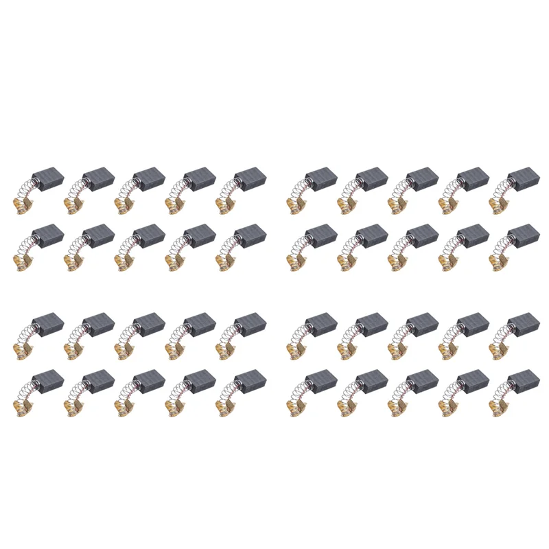 

ABRW-40 Pcs 17×13×7Mm Power Tool Motor Carbon Brush 999038 For Hitachi Black+Gold+Silver