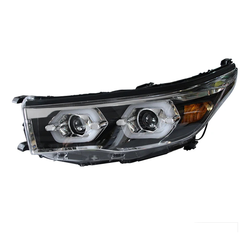 

For TOYOTA Highlander Headlight Angel Eyes 2015-2017 Year LED Front Lamp DRL Bi-Xenon Projector Lens