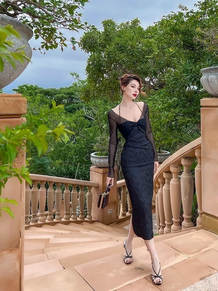 

Le Palais Vintage Original Heavyweight Bla Fibone Corset Sle Slimming Dr High Waist Knot Summer ...