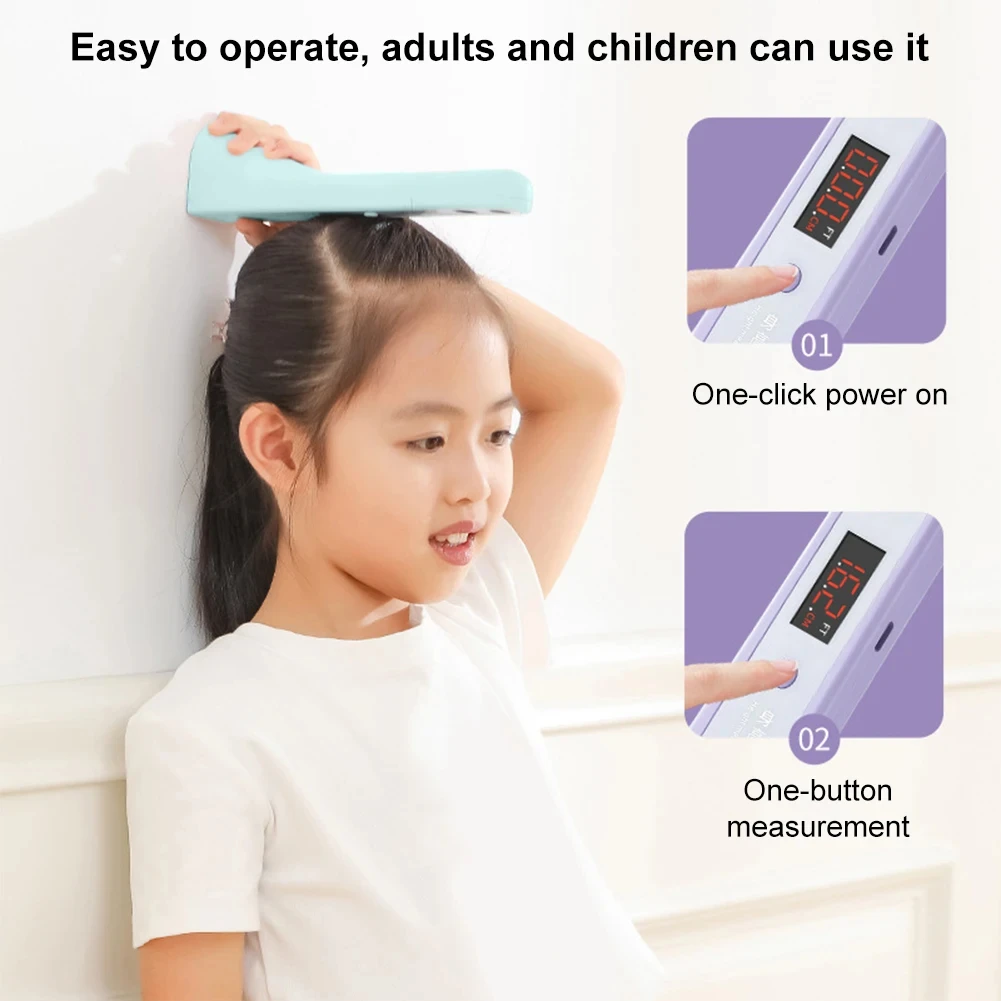 Ultrasonic Digital Height Measuring Ruler High Accuracy Portable Height Measuring Device Electronic Height Ruler for Children