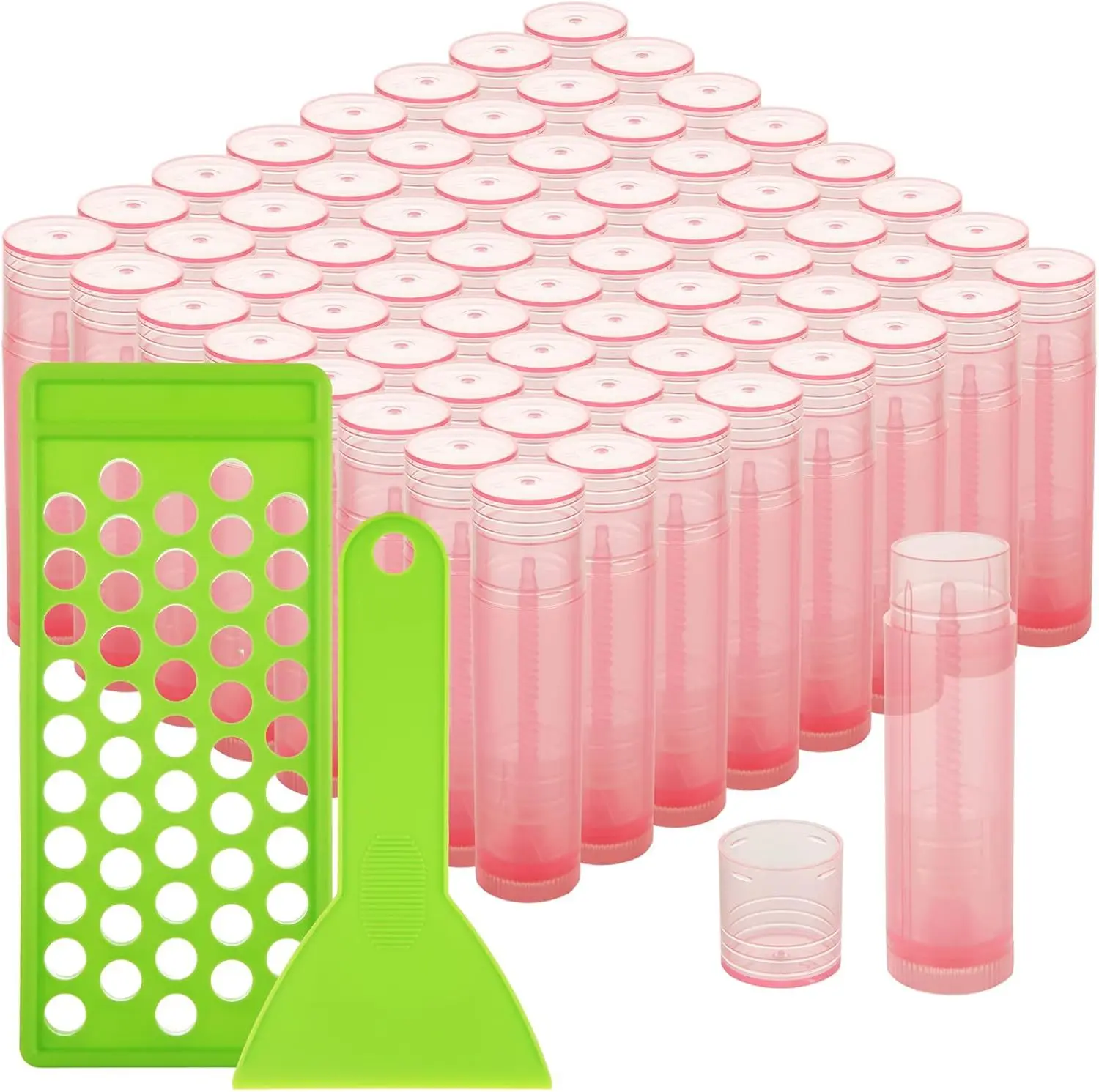 10Pcs Empty 5ml Lip Gloss Balm Container Lip Balm Tube Refillable Plastic Lipstick Tubes DIY Cosmetic Lip Gloss Balm Tube Holder