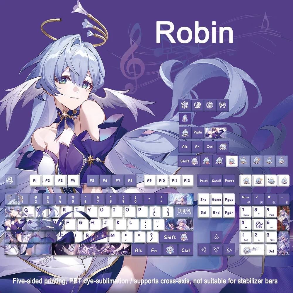 Honkai: Star Rail Theme Keycaps 128 Keys Kafka Sparkle Blade Anime PBT Games Keycap Cherry Profile For DIY Mechanical Keyboards