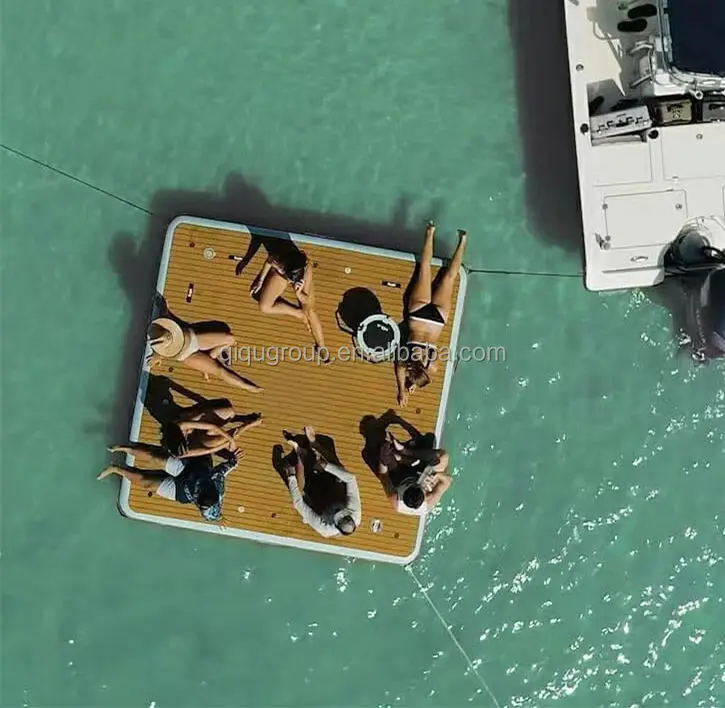 

Плавающие надувные доски толщиной 20 см, плот на платформе с водяным понтоном, плавающая док-станция для острова яхты