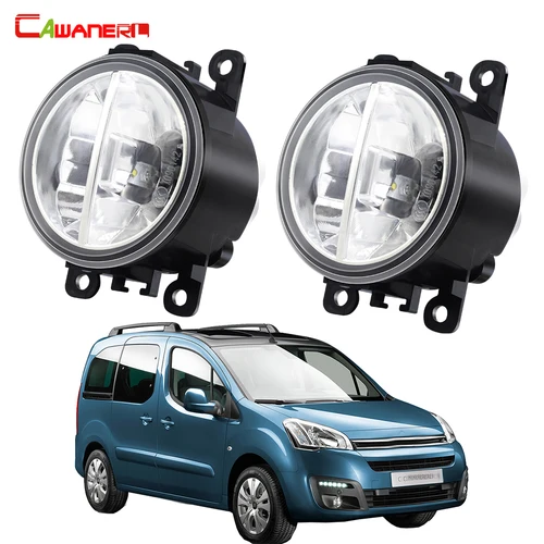 Imagen 1 del producto 2 piezas 30W LED conjunto de luz antiniebla parachoques delantero de coche lámpara de circulación diurna DRL para Citroen Berlingo B9 2012 2013 2014 2015