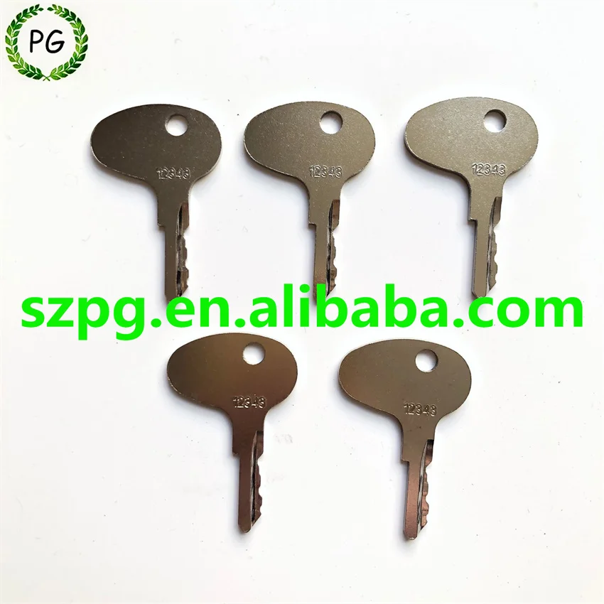 

5PCS 12343 Key 123243 Key For Caterpillar Kubota Towmotor Satoh Kumiai Forklift Dozer Tractor 912-0514920