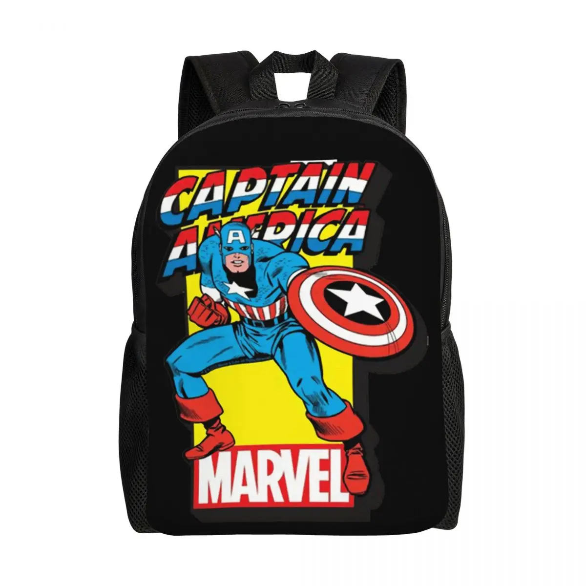 Custom Captain America Shield Backpack for Boys Girls School College Travel Bags Men Women Bookbag Fits 15 Inch Laptop