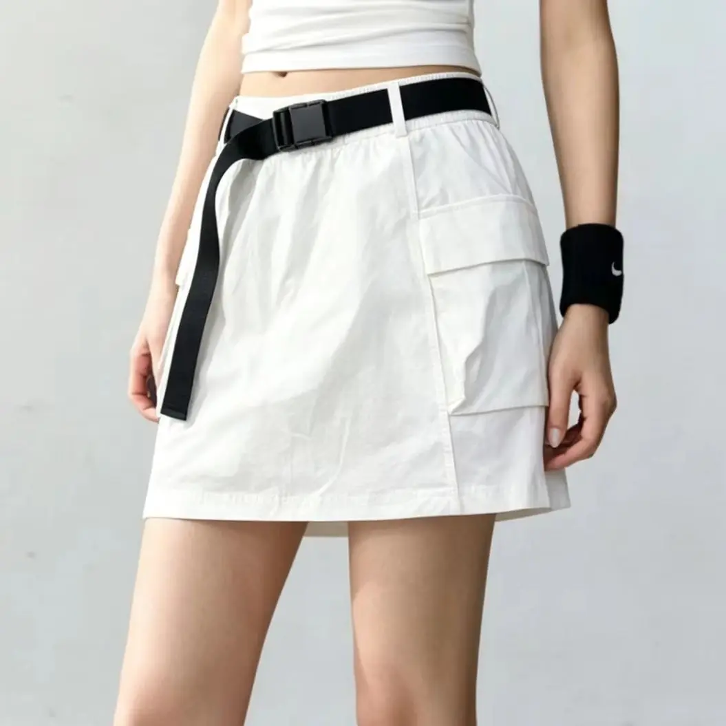 Women's Workwear Skirt Outdoor Casual High-Waisted Fitness Sports Skirt A-Line Skirt Lightweight Breathable.