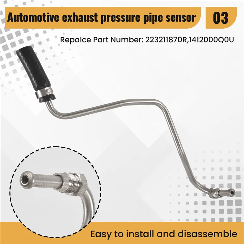 223211870R مستشعر أنبوب ضغط العادم لنيسان رينو داسيا 1.5 Dci ديزل 1412000Q0U #6