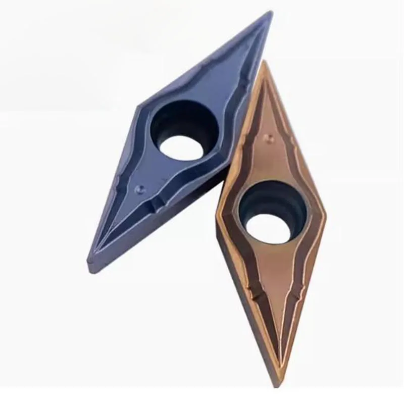 10PCS VBGT110301-DF / VBGT110302-DF 35° finitura CNC inserti per tornitura in metallo duro rombico indicizzabili
