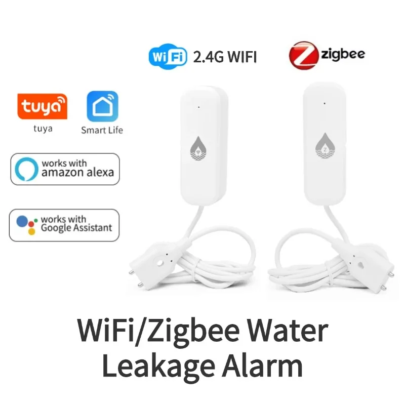 Tuya WiFi/Zigbee 누수 경보 센서 스마트 홈 홍수 누출 감지기 스마트 라이프 제품 App 원격 모니터링