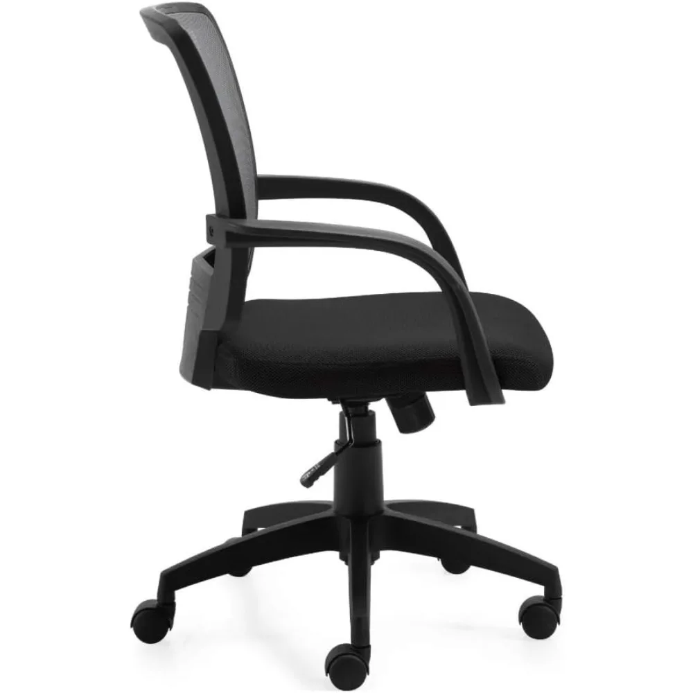 6 أقدام عميقة 21 قدمًا، 4 أقدام عالية لمحطة عمل المكتب مع كرسي، لون أسود، مثالية لتقسيم الغرفة والمساحة D